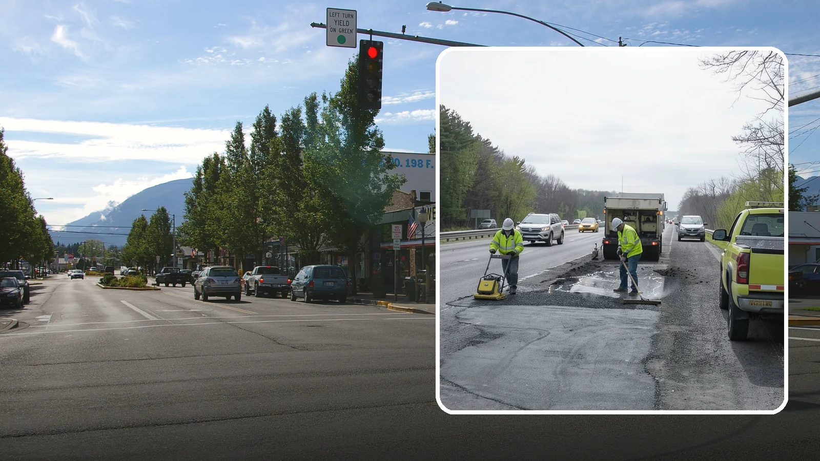 Pothole Repair in North Bend, King County, WA - Prompt pothole patching restores safe pavement and limits agency liability on public roads.