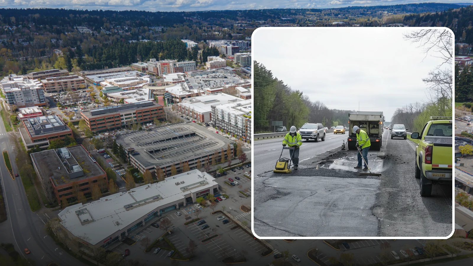 Pothole Repair in Redmond, King County, WA - Prompt pothole patching restores safe pavement and limits agency liability on public roads.