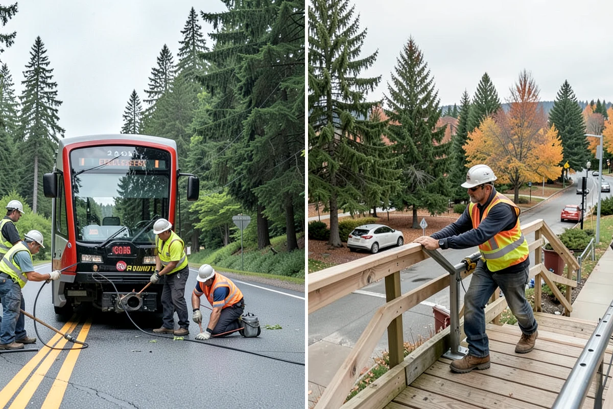 Poured-in-Place Surfacing in Arlington, Snohomish County, WA - Prepare and compact the sub-base and confirm drainage