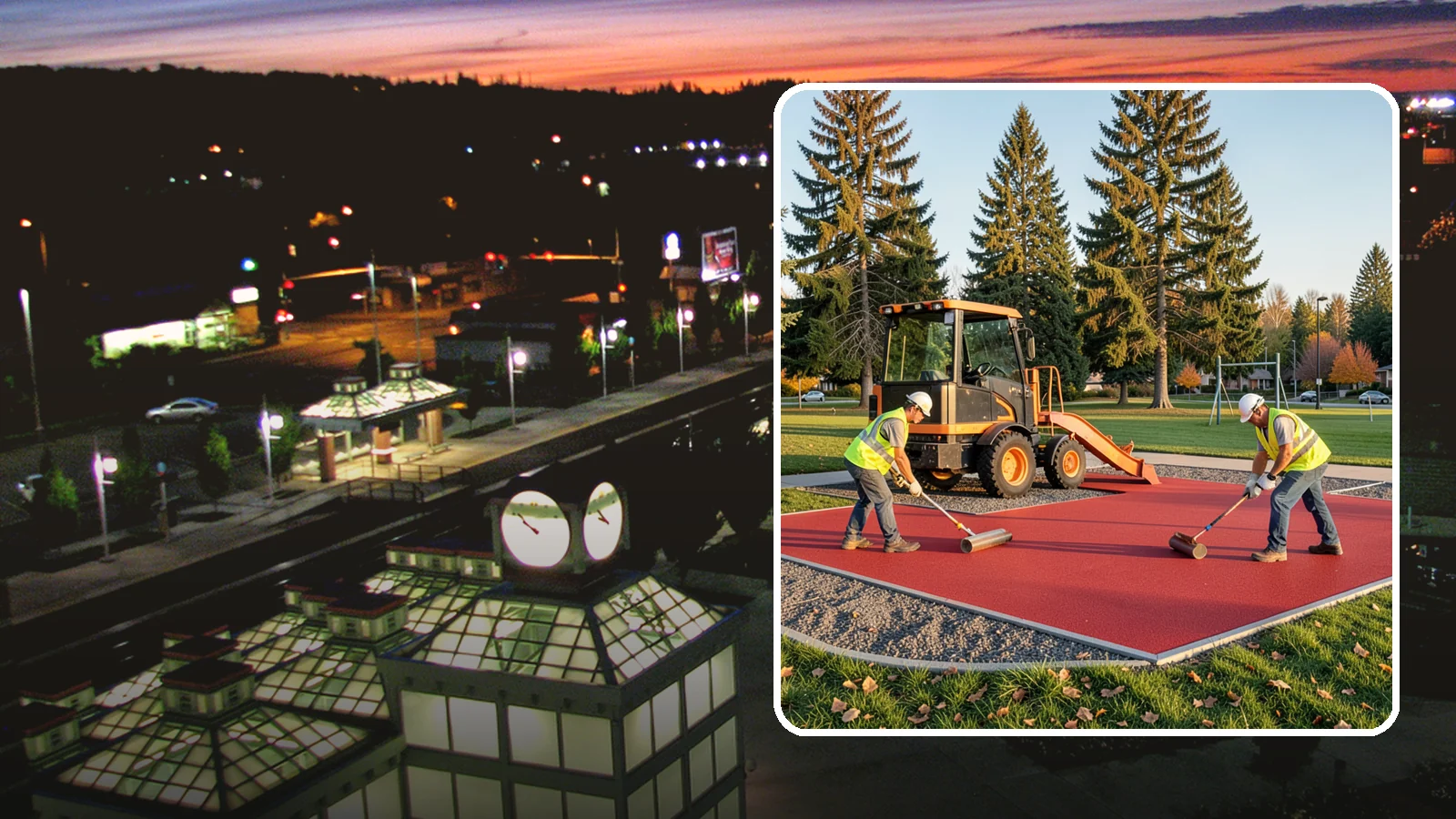 Poured-in-Place Surfacing in Auburn, King County, WA - Installation of poured-in-place rubber safety surfacing engineered to ADA access and impact-attenuation standards.