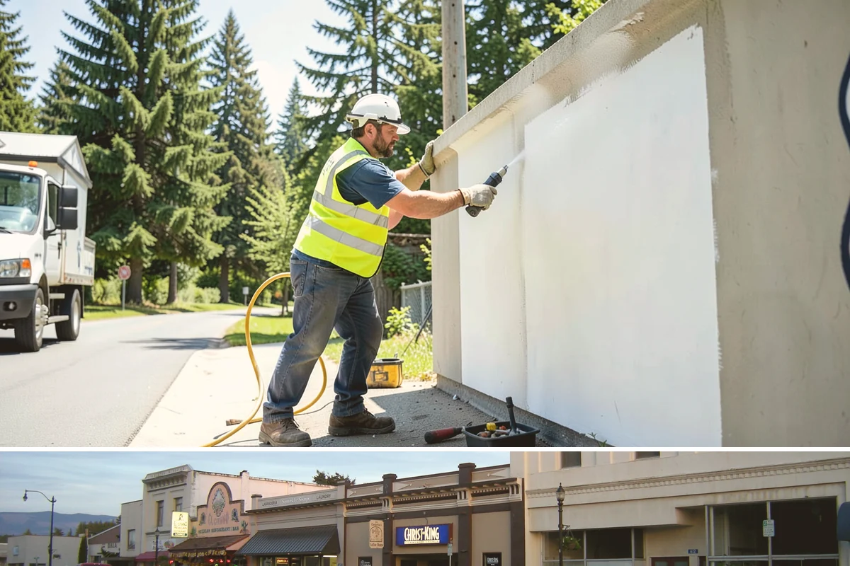 Poured-in-Place Surfacing in Burlington, Skagit County, WA - Poured-in-place surfacing requires dry, moderate temperatures to cure properly, so installation is scheduled for the summer...