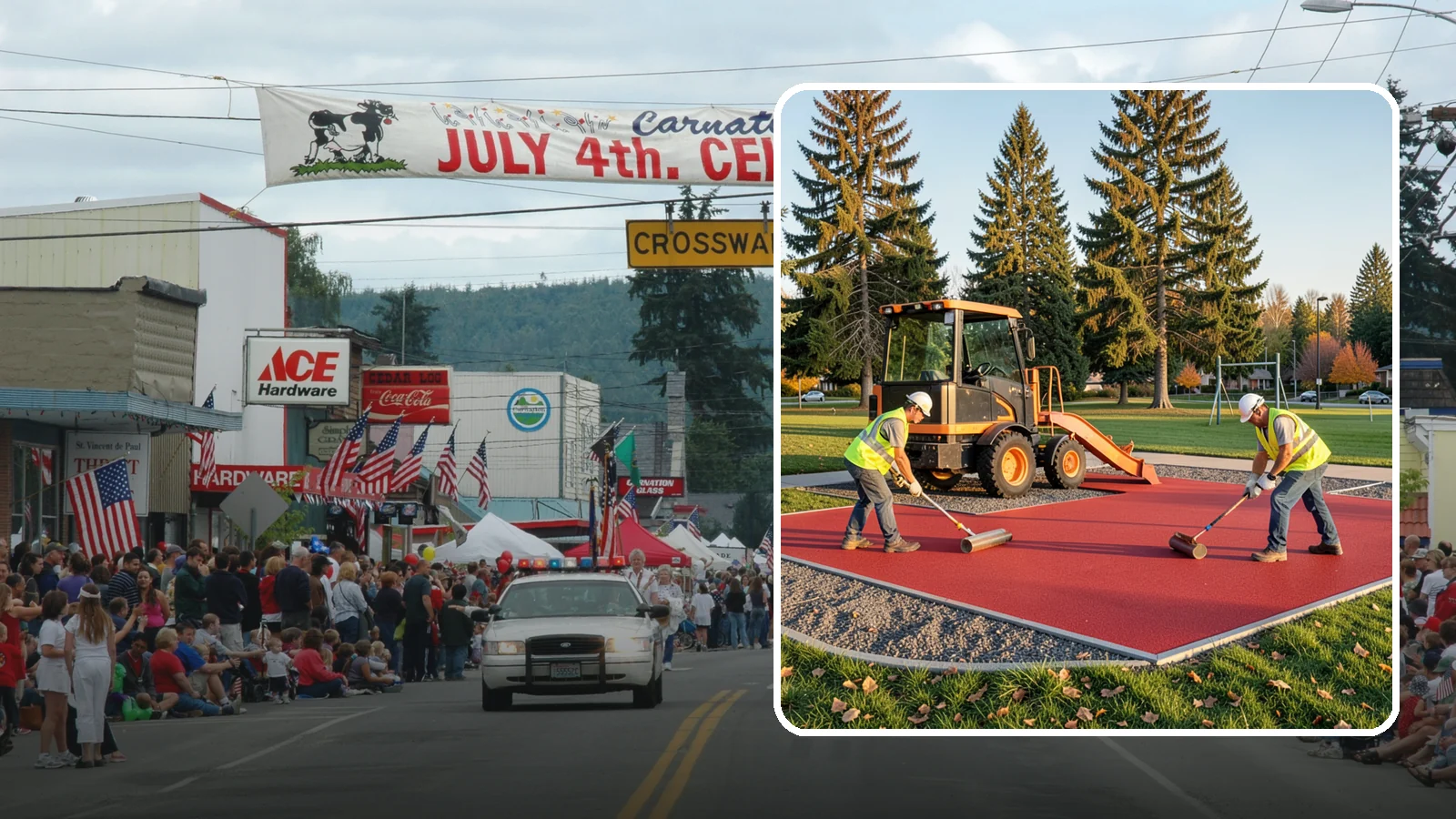 Poured-in-Place Surfacing in Carnation, King County, WA - Installation of poured-in-place rubber safety surfacing engineered to ADA access and impact-attenuation standards.