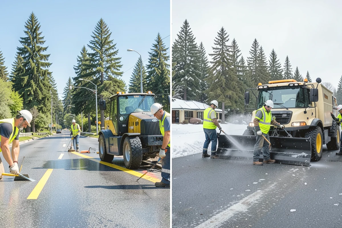 Poured-in-Place Surfacing in Carnation, King County, WA - Prepare and compact the sub-base and confirm drainage