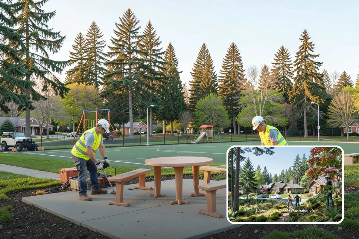 Poured-in-Place Surfacing in Edgewood, Pierce County, WA - Provides ADA-accessible, wheelchair-firm play surfacing