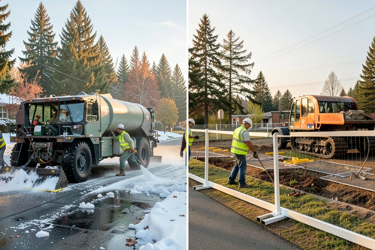 Poured-in-Place Surfacing in Fircrest, Pierce County, WA - Prepare and compact the sub-base and confirm drainage
