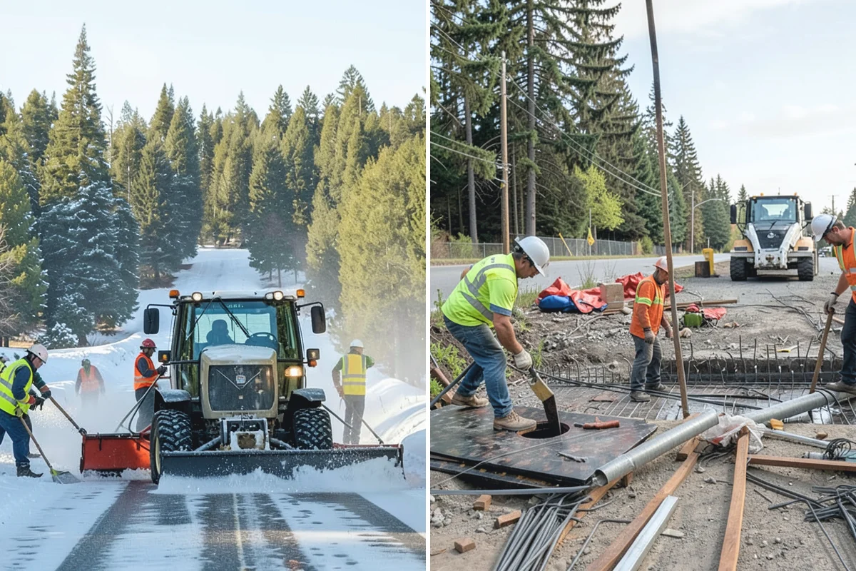 Poured-in-Place Surfacing in Hamilton, Skagit County, WA - Prepare and compact the sub-base and confirm drainage