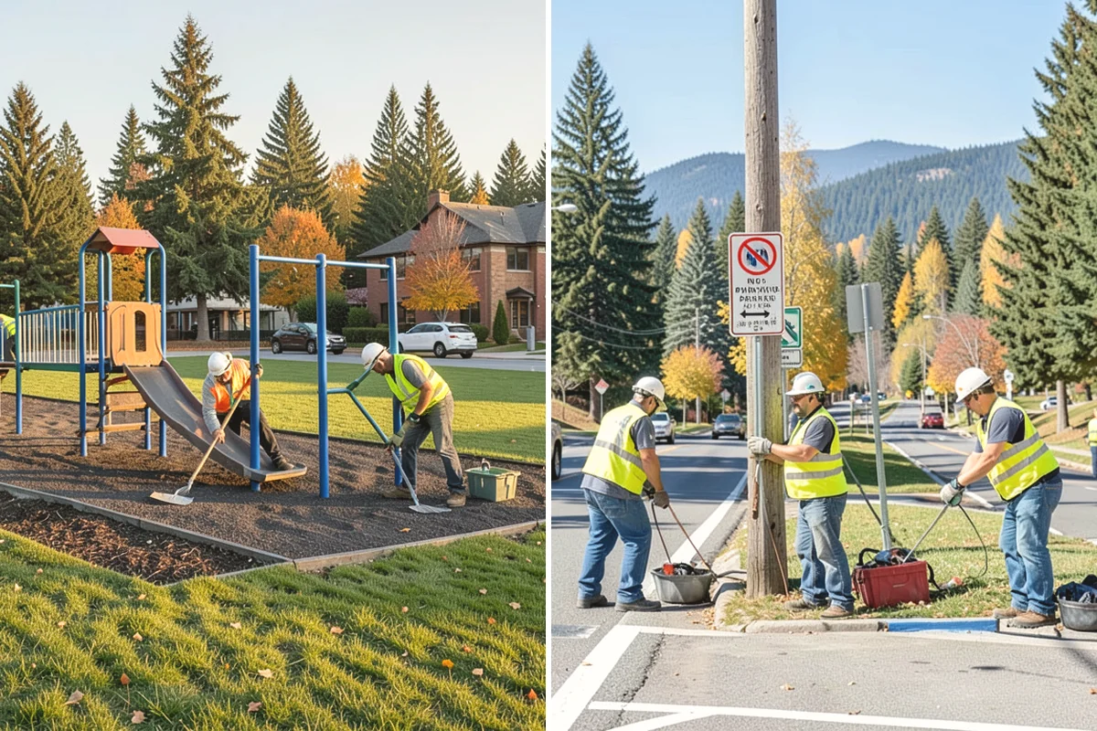Poured-in-Place Surfacing in Issaquah, King County, WA - Prepare and compact the sub-base and confirm drainage