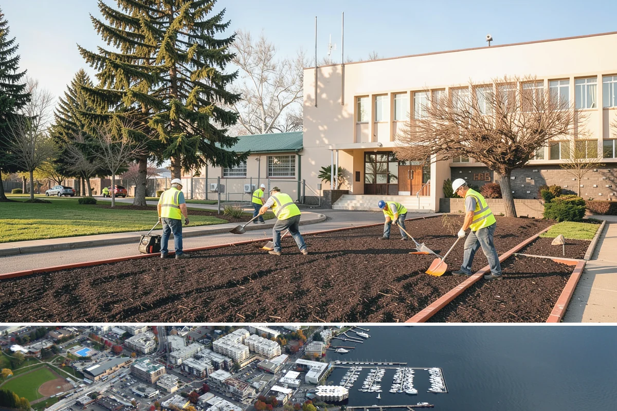 Poured-in-Place Surfacing in Kirkland, King County, WA - Poured-in-place surfacing requires dry, moderate temperatures to cure properly, so installation is scheduled for the summer...