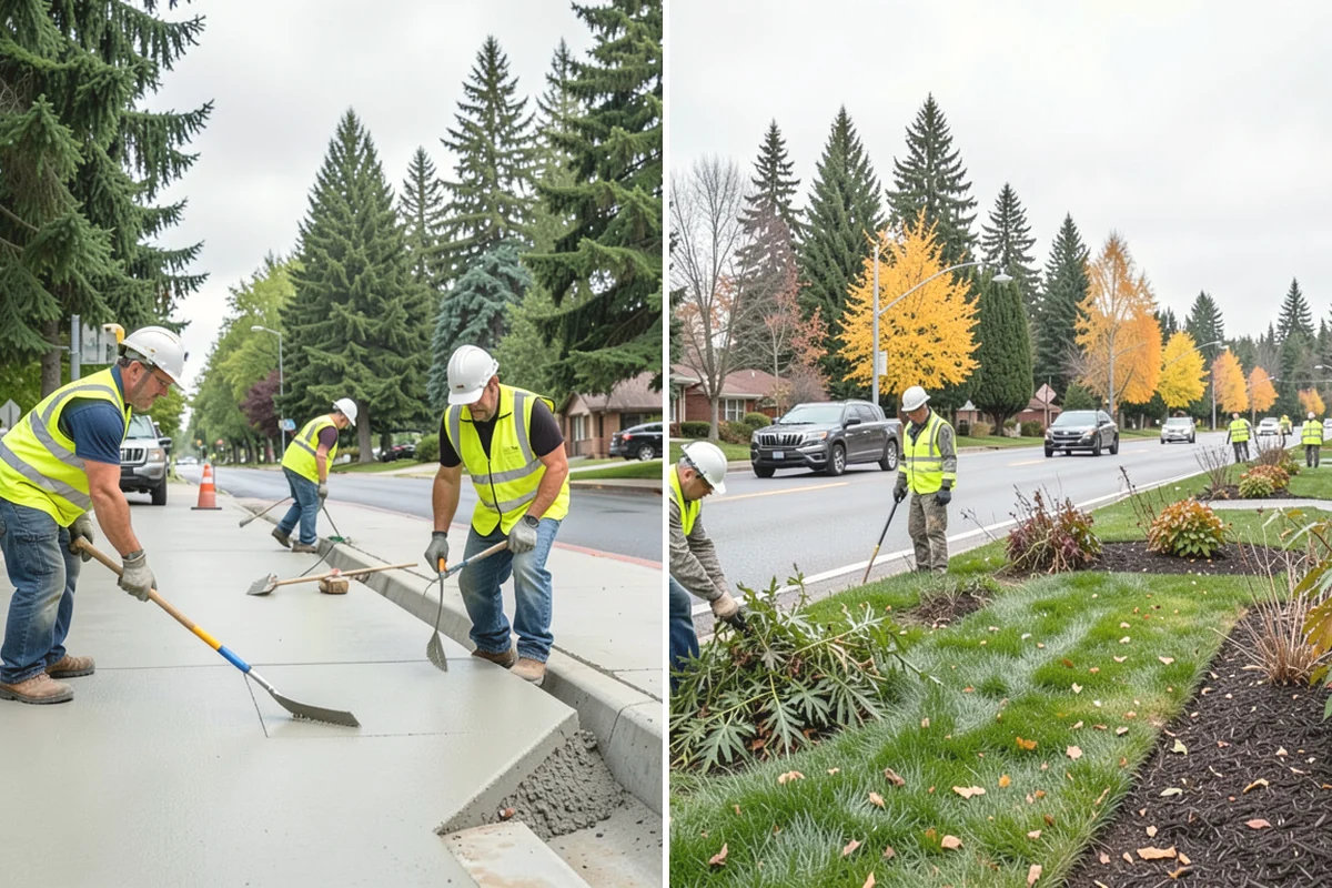 Poured-in-Place Surfacing in Lake Stevens, Snohomish County, WA - Prepare and compact the sub-base and confirm drainage