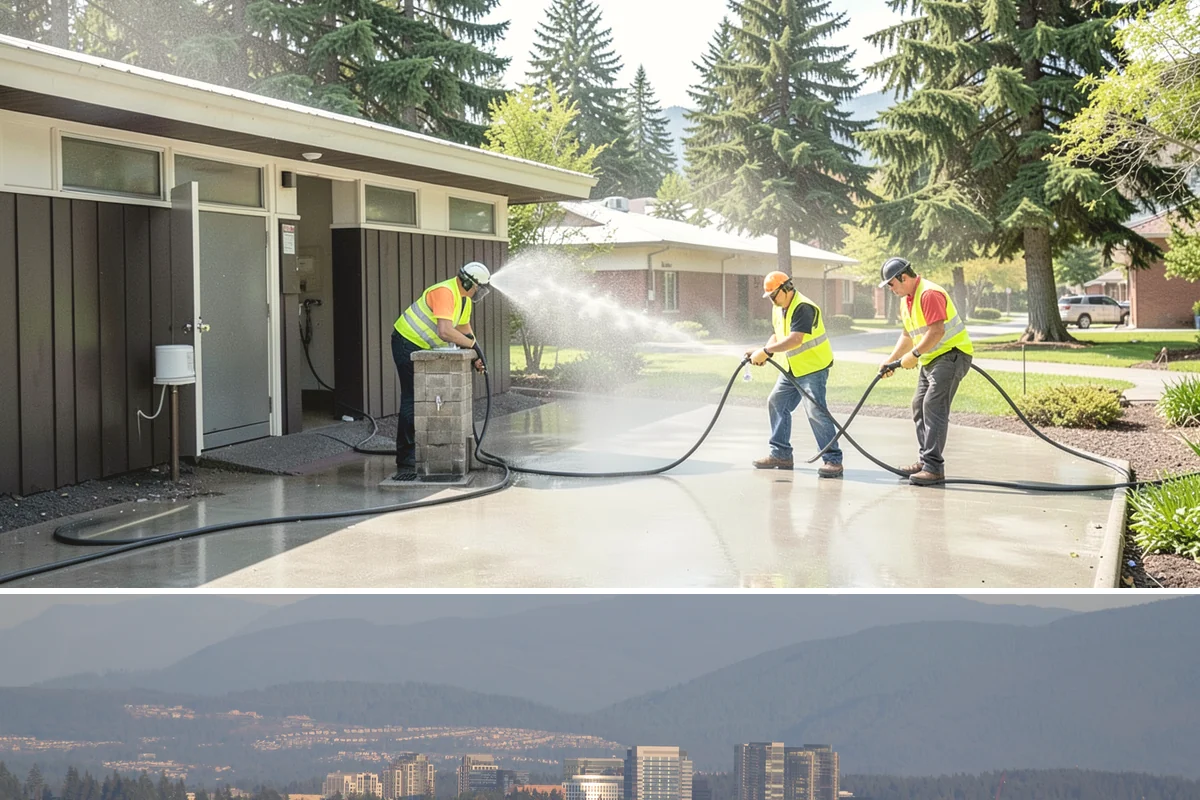 Poured-in-Place Surfacing in Medina, King County, WA - Poured-in-place surfacing requires dry, moderate temperatures to cure properly, so installation is scheduled for the summer...