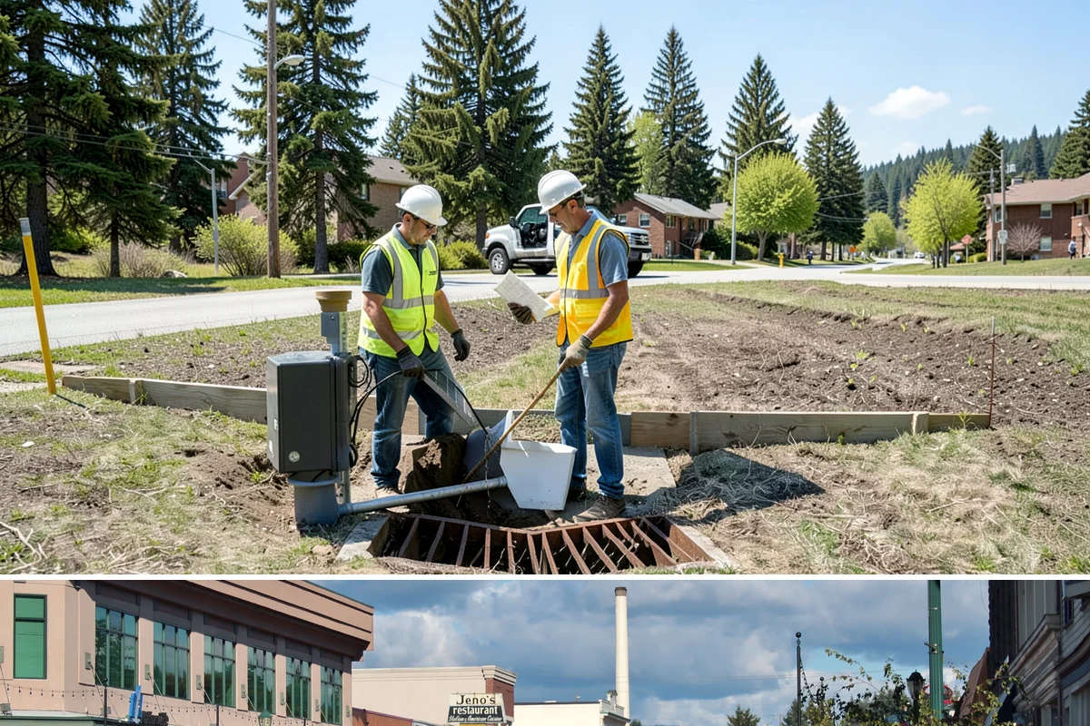 Poured-in-Place Surfacing in Monroe, Snohomish County, WA - Poured-in-place surfacing requires dry, moderate temperatures to cure properly, so installation is scheduled for the summer...