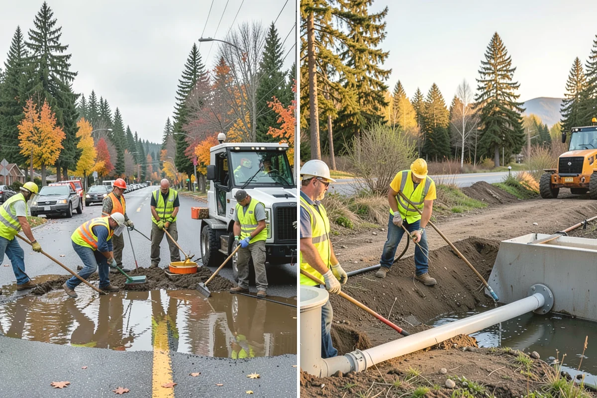 Poured-in-Place Surfacing in Mountlake Terrace, Snohomish County, WA - Prepare and compact the sub-base and confirm drainage