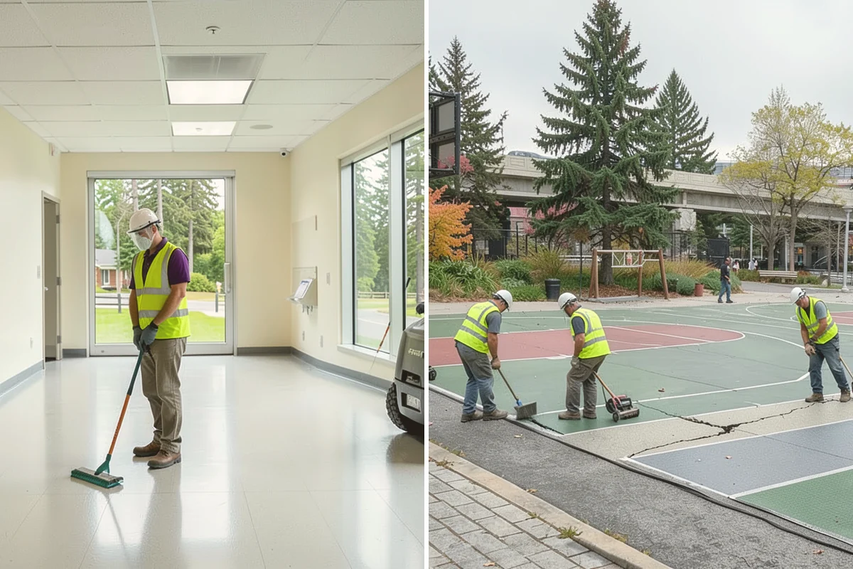 Poured-in-Place Surfacing in Sammamish, King County, WA - Prepare and compact the sub-base and confirm drainage