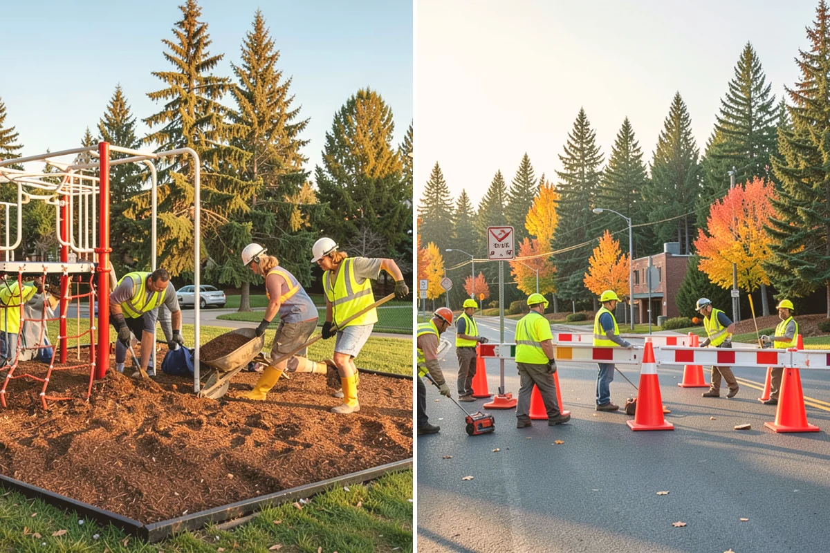 Poured-in-Place Surfacing in Snohomish, Snohomish County, WA - Prepare and compact the sub-base and confirm drainage