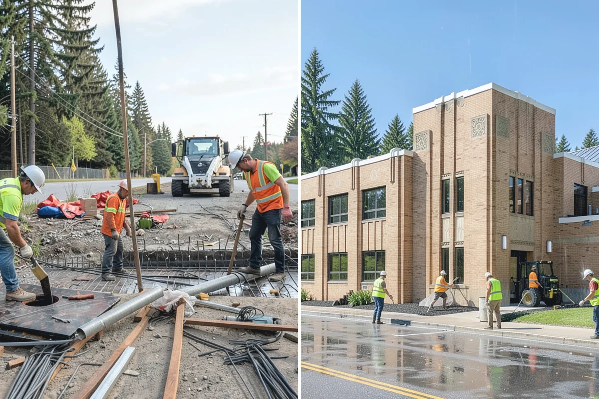 Poured-in-Place Surfacing in Woodinville, King County, WA - Prepare and compact the sub-base and confirm drainage