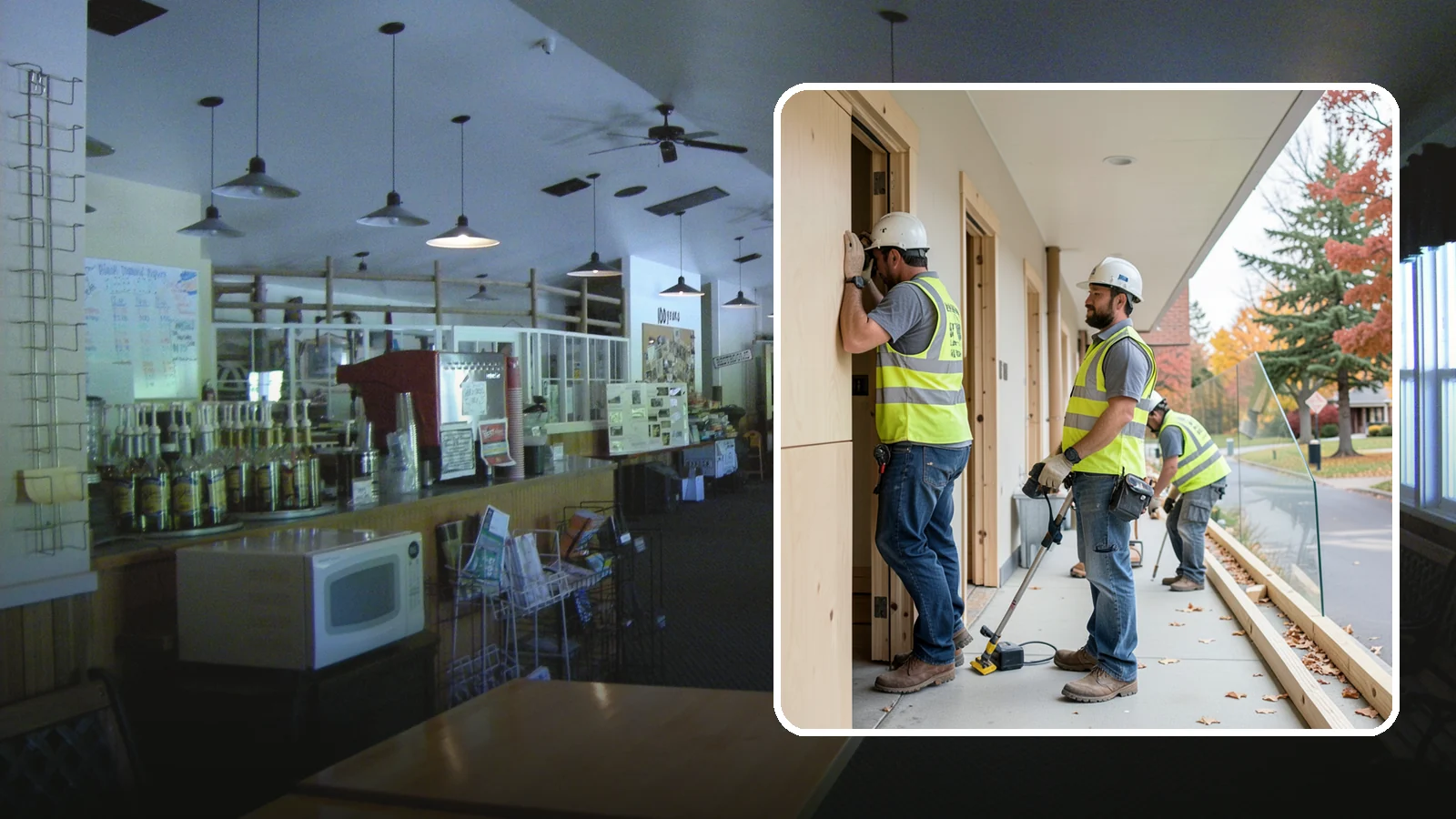 Public Building Carpentry in Black Diamond, King County, WA - Rough and finish carpentry for public buildings, from framing repairs to trim and casework.