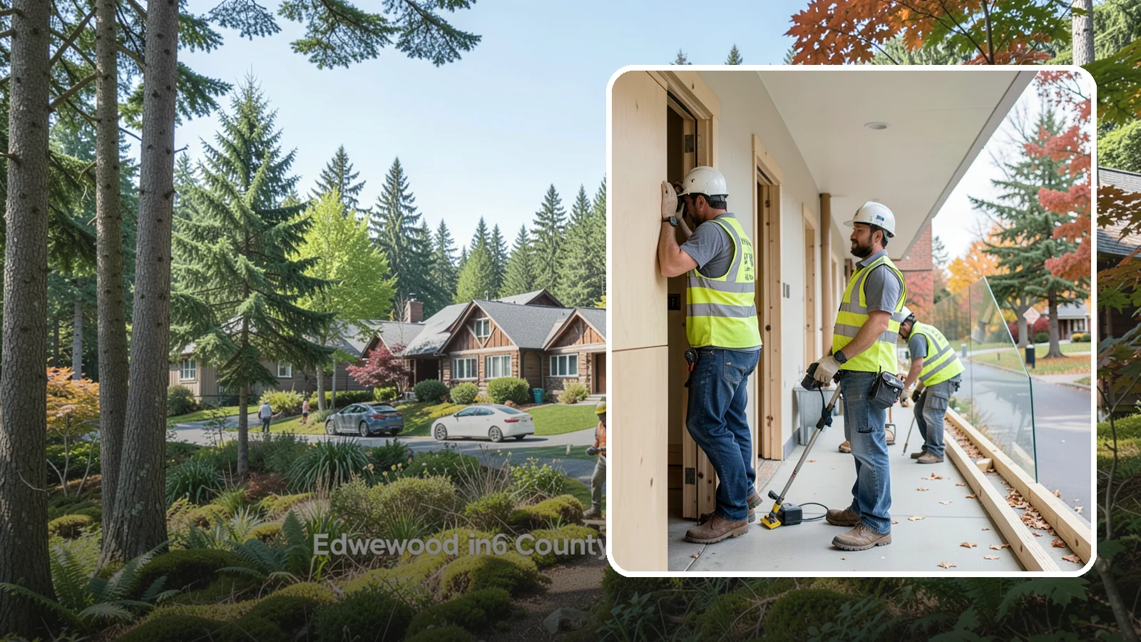 Public Building Carpentry in Edgewood, Pierce County, WA - Rough and finish carpentry for public buildings, from framing repairs to trim and casework.
