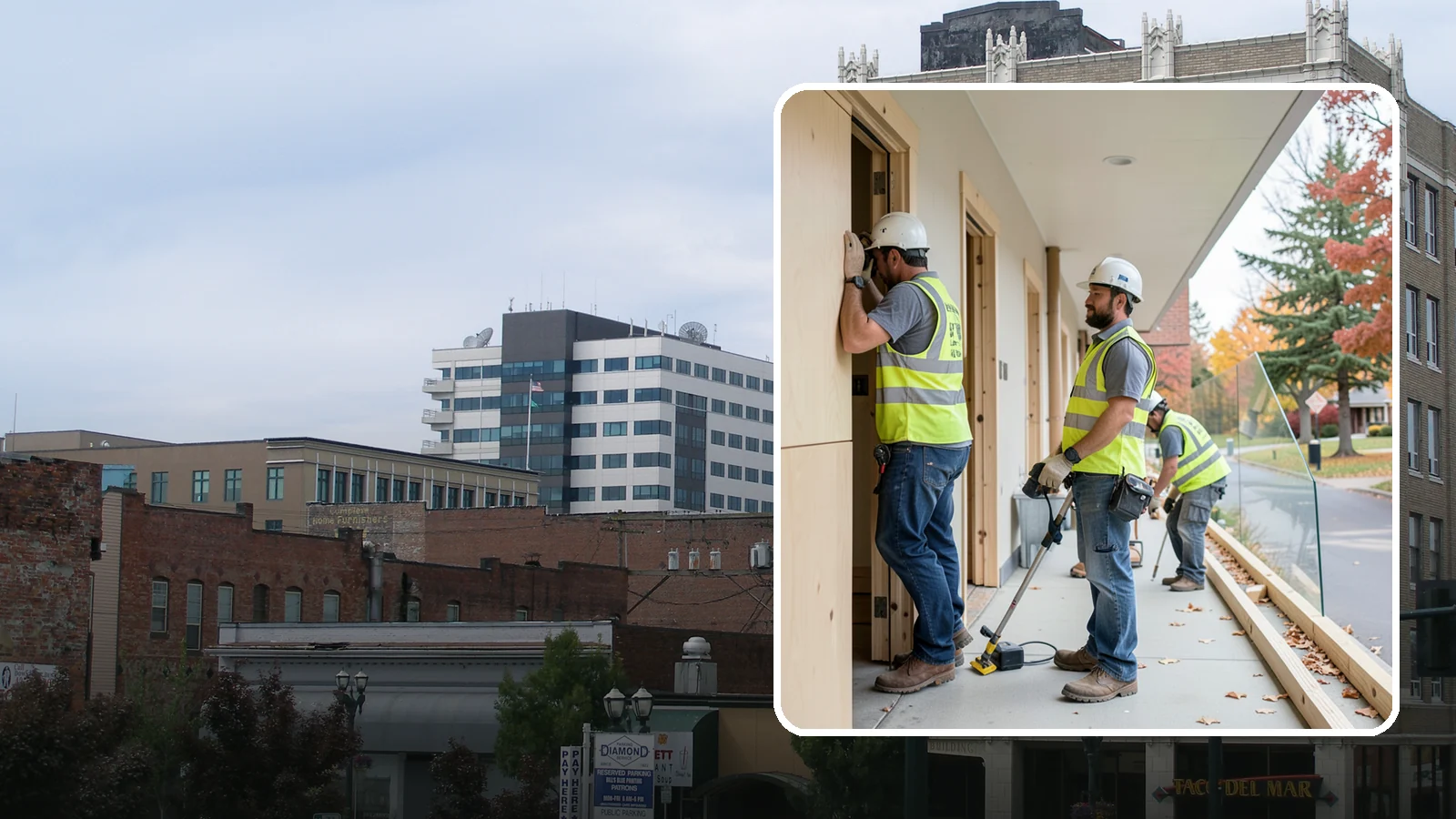 Public Building Carpentry in Everett, Snohomish County, WA - Rough and finish carpentry for public buildings, from framing repairs to trim and casework.