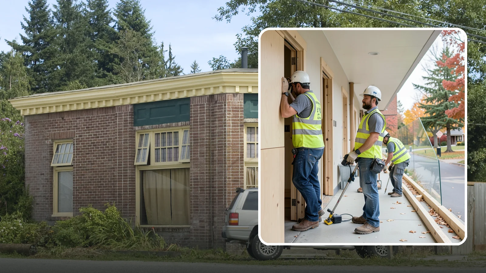 Public Building Carpentry in Hamilton, Skagit County, WA - Rough and finish carpentry for public buildings, from framing repairs to trim and casework.