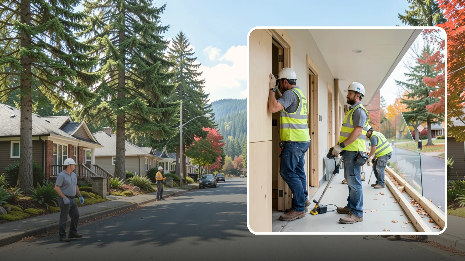 Public Building Carpentry in Hunts Point, King County, WA - Rough and finish carpentry for public buildings, from framing repairs to trim and casework.