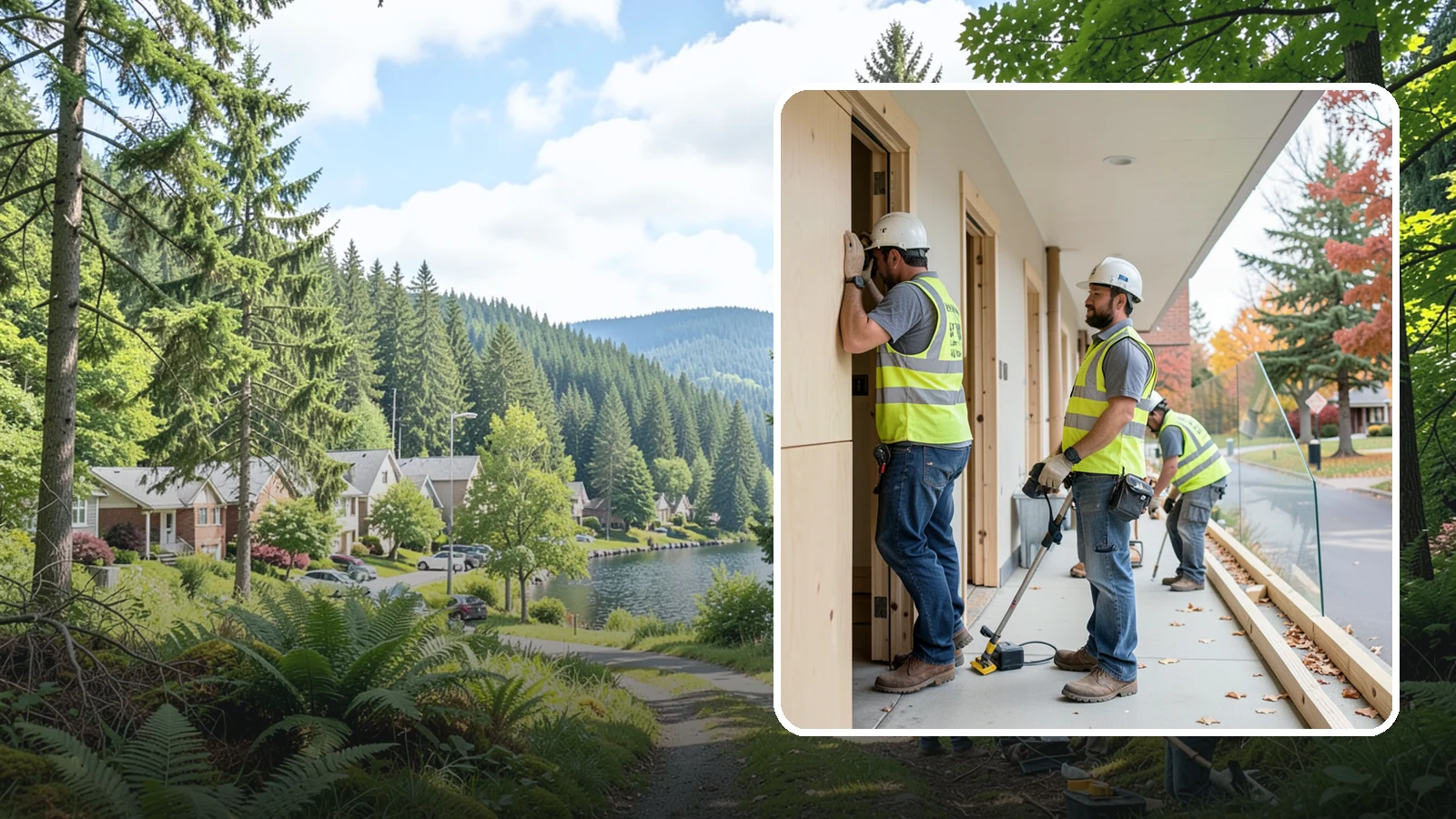 Public Building Carpentry in Lake Forest Park, King County, WA - Rough and finish carpentry for public buildings, from framing repairs to trim and casework.