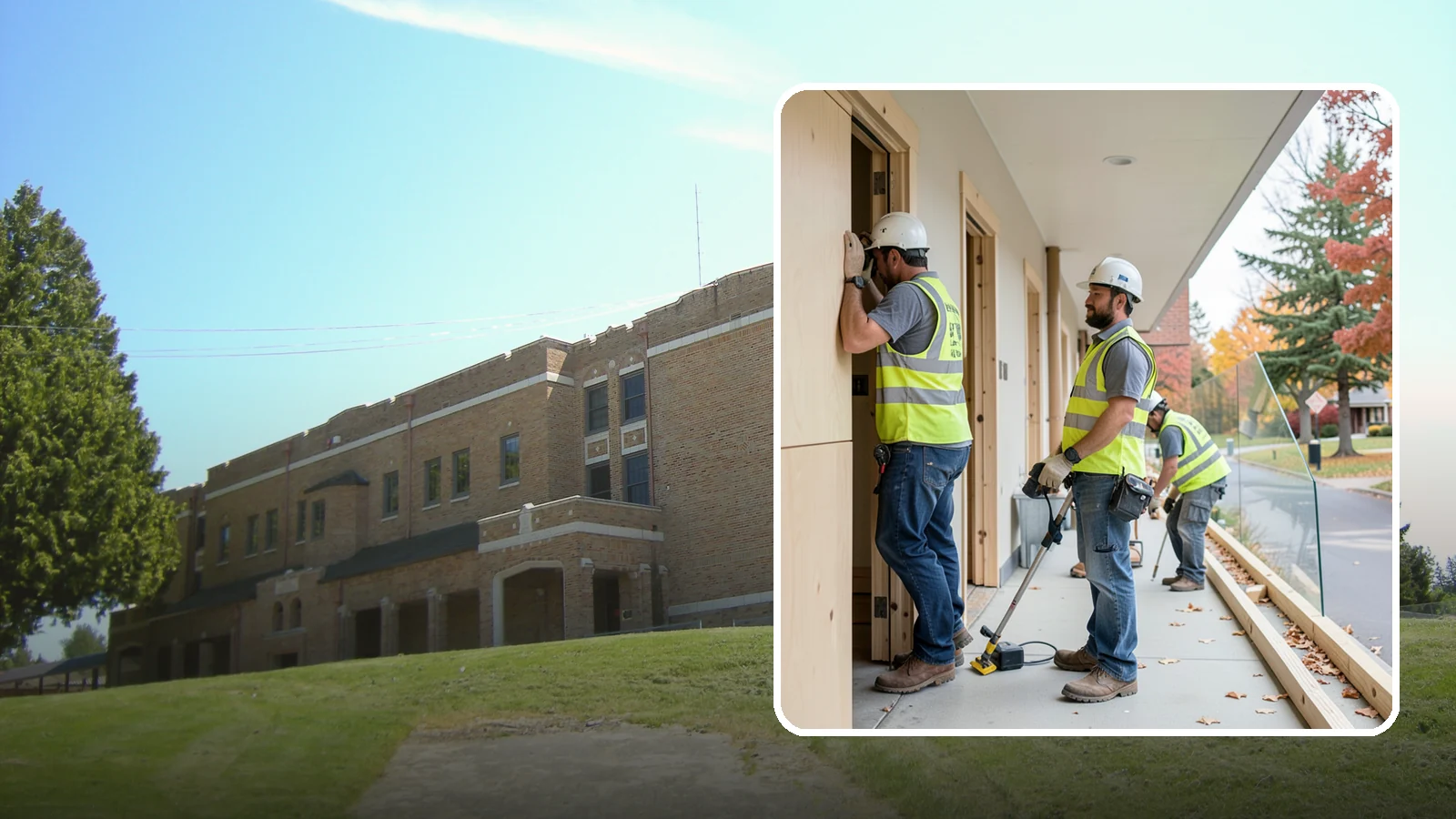 Public Building Carpentry in Maple Valley, King County, WA - Rough and finish carpentry for public buildings, from framing repairs to trim and casework.