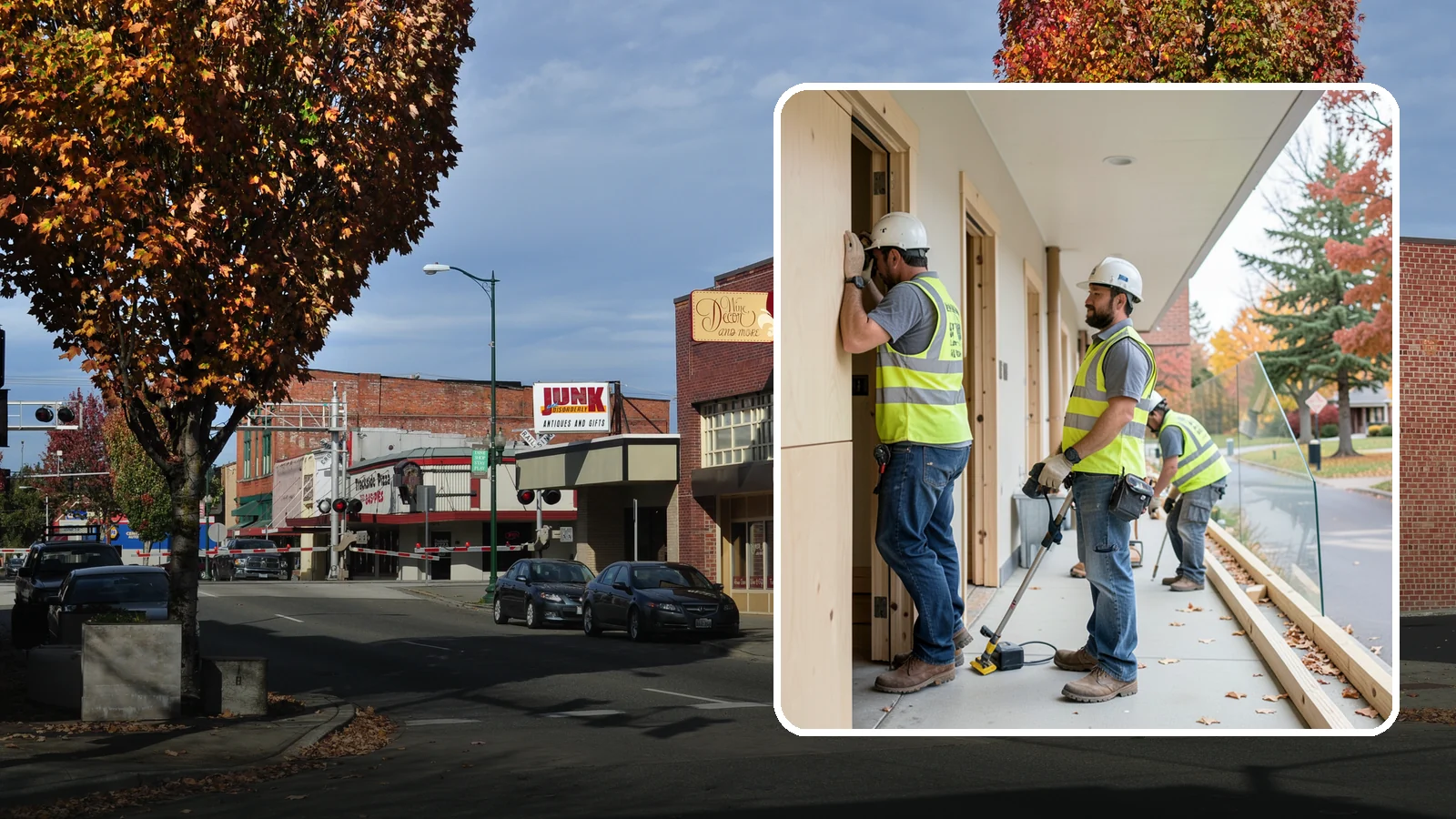 Public Building Carpentry in Puyallup, Pierce County, WA - Rough and finish carpentry for public buildings, from framing repairs to trim and casework.