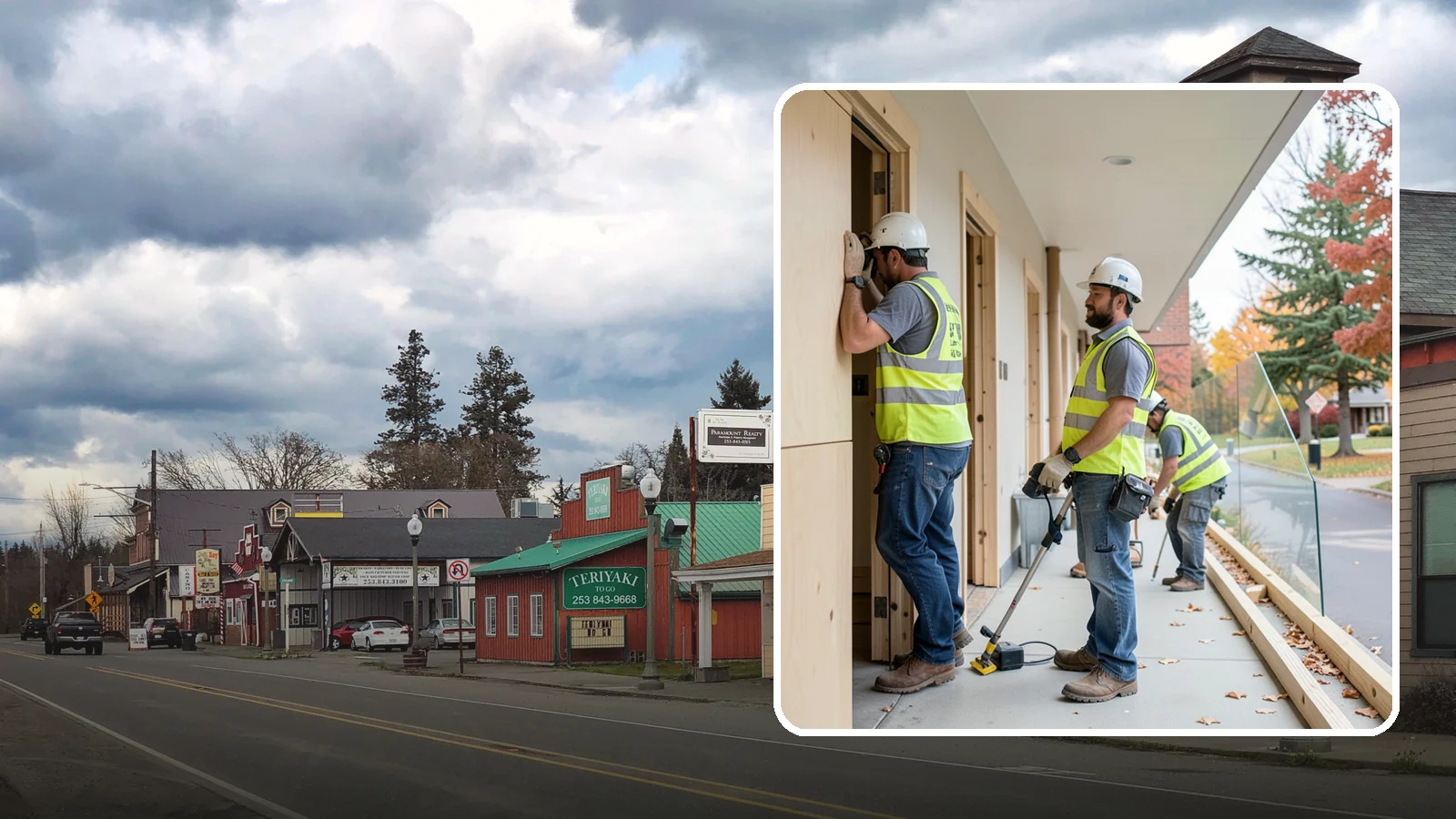 Public Building Carpentry in Roy, Pierce County, WA - Rough and finish carpentry for public buildings, from framing repairs to trim and casework.