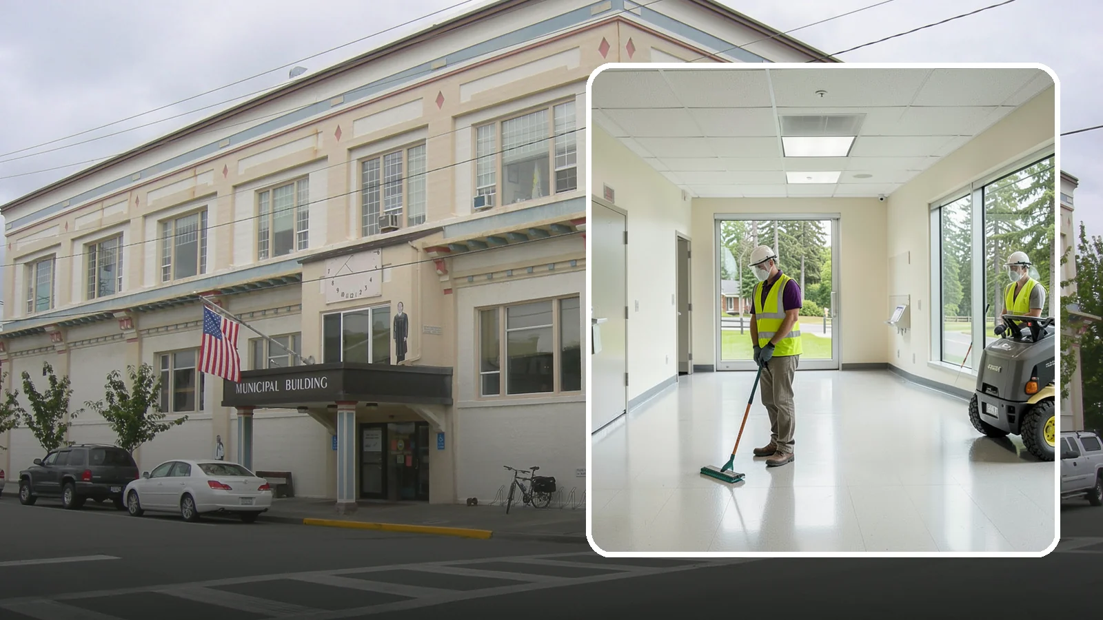 Public Building Janitorial in Anacortes, Skagit County, WA - Recurring custodial service keeps city halls, community centers, and administrative offices clean, sanitary, and presentable for...