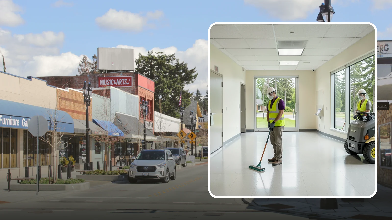 Public Building Janitorial in Bothell, King County, WA - Recurring custodial service keeps city halls, community centers, and administrative offices clean, sanitary, and presentable for...