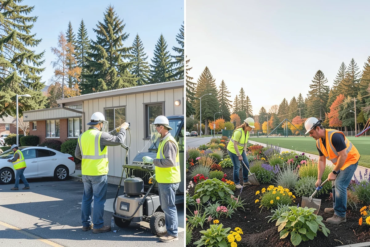 Public Building Janitorial in Buckley, Pierce County, WA - Walk each building and confirm scope, security access, and cleaning frequencies
