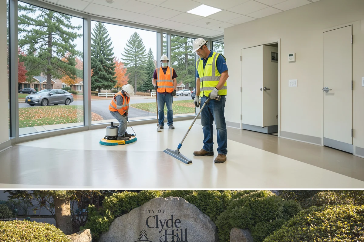 Public Building Janitorial in Clyde Hill, King County, WA - Demand rises through the wet fall and winter months when tracked-in mud and moisture increase floor and entryway workloads.