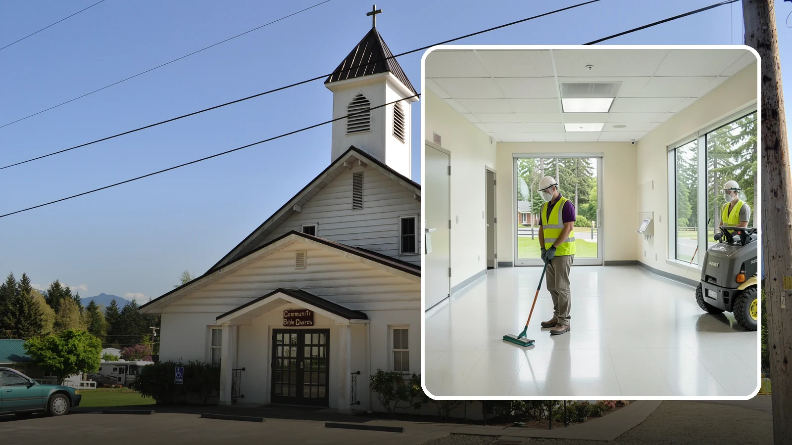 Public Building Janitorial in Concrete, Skagit County, WA - Recurring custodial service keeps city halls, community centers, and administrative offices clean, sanitary, and presentable for...