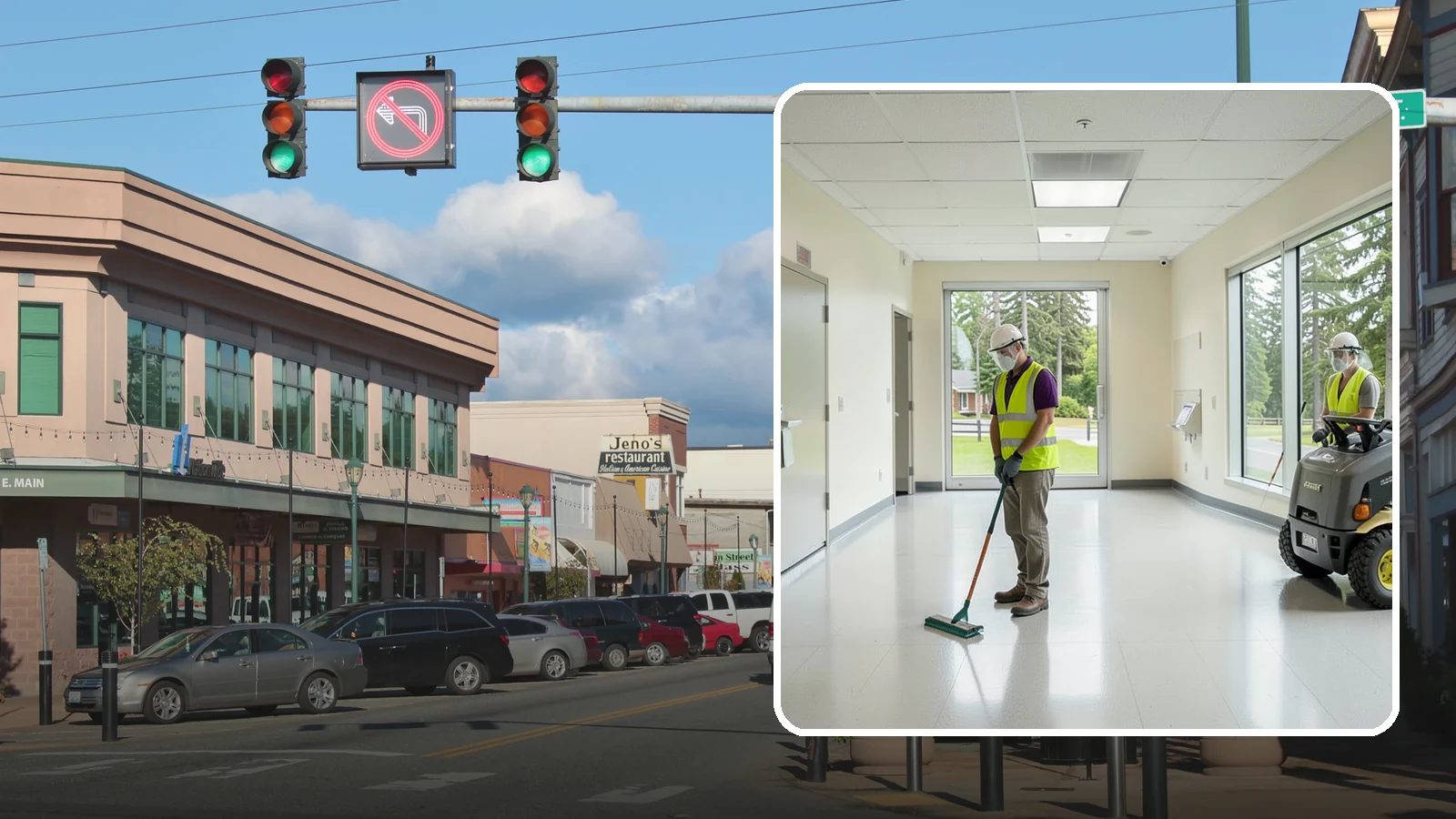 Public Building Janitorial in Monroe, Snohomish County, WA - Recurring custodial service keeps city halls, community centers, and administrative offices clean, sanitary, and presentable for...