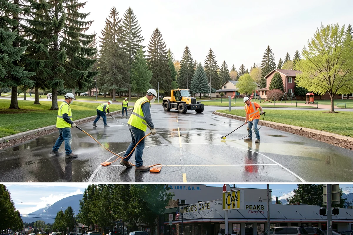 Public Building Janitorial in North Bend, King County, WA - Demand rises through the wet fall and winter months when tracked-in mud and moisture increase floor and entryway workloads.