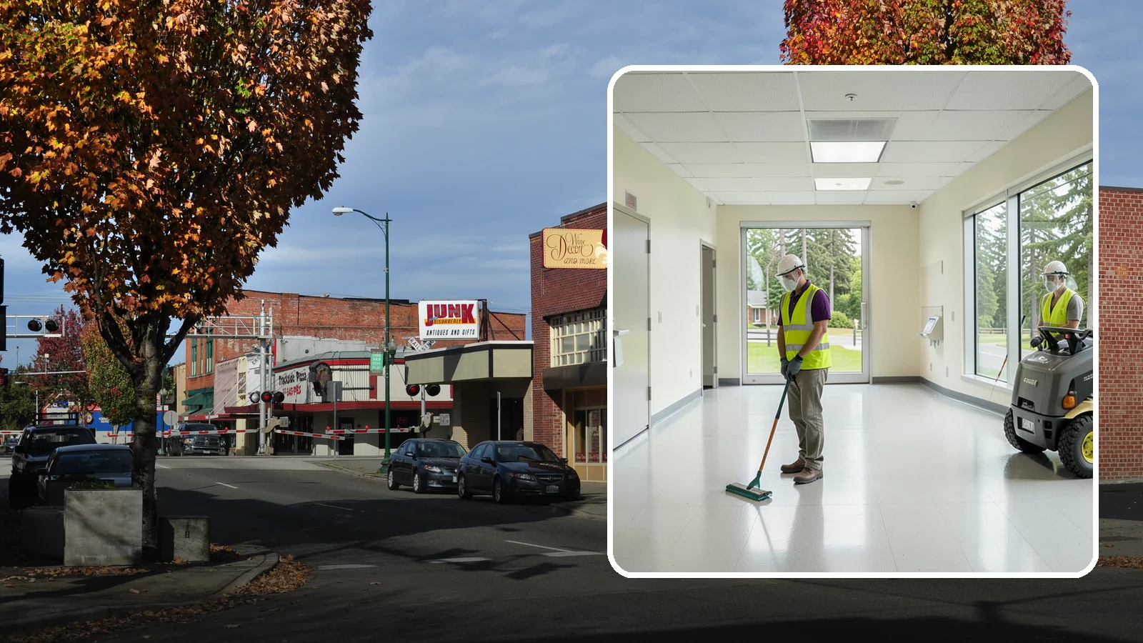Public Building Janitorial in Puyallup, Pierce County, WA - Recurring custodial service keeps city halls, community centers, and administrative offices clean, sanitary, and presentable for...