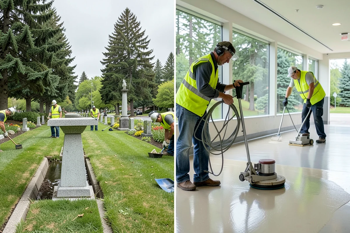 Public Building Janitorial in SeaTac, King County, WA - Walk each building and confirm scope, security access, and cleaning frequencies