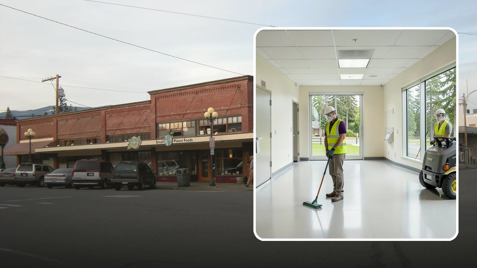 Public Building Janitorial in Sedro-Woolley, Skagit County, WA - Recurring custodial service keeps city halls, community centers, and administrative offices clean, sanitary, and presentable for...