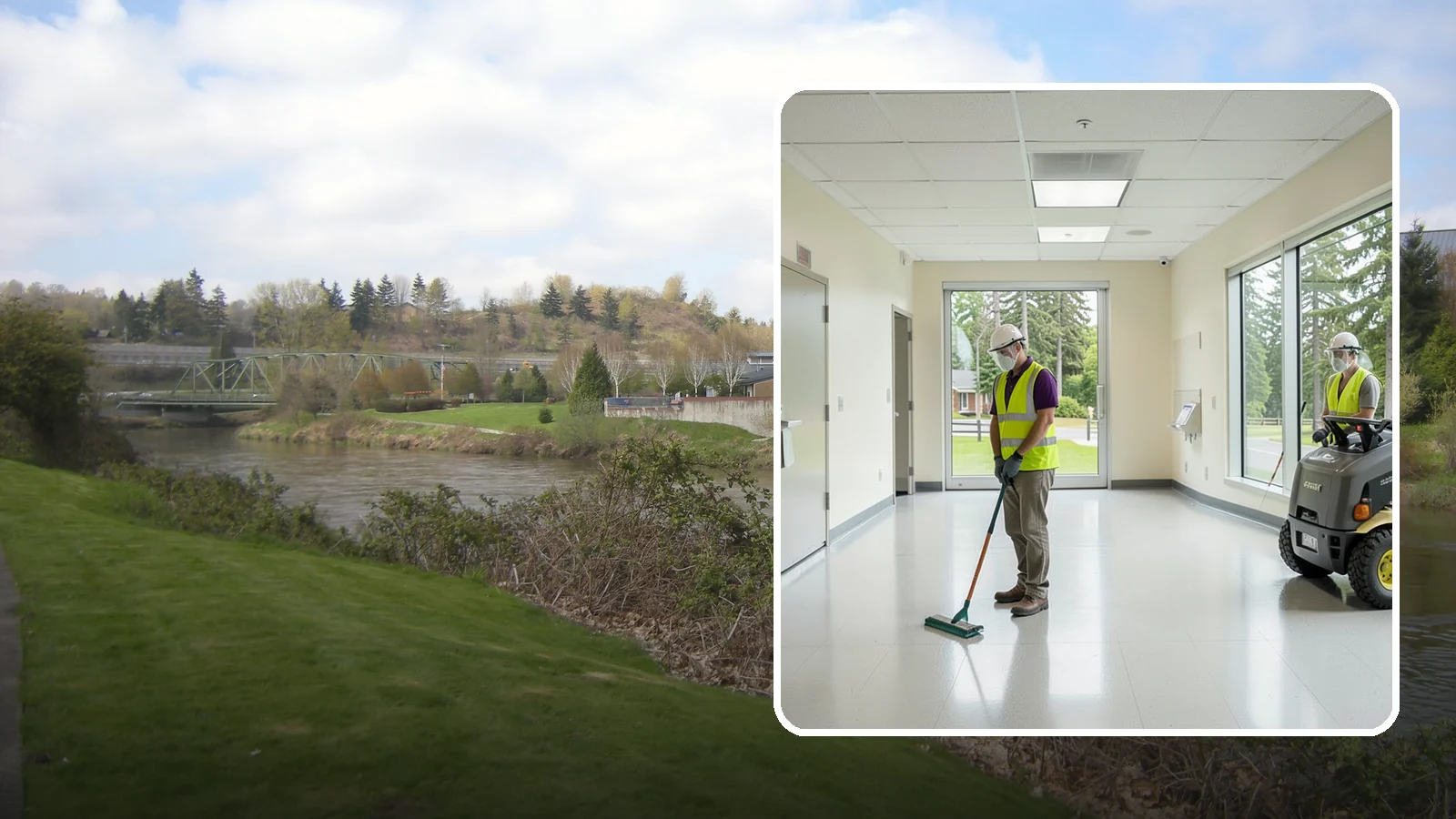 Public Building Janitorial in Tukwila, King County, WA - Recurring custodial service keeps city halls, community centers, and administrative offices clean, sanitary, and presentable for...