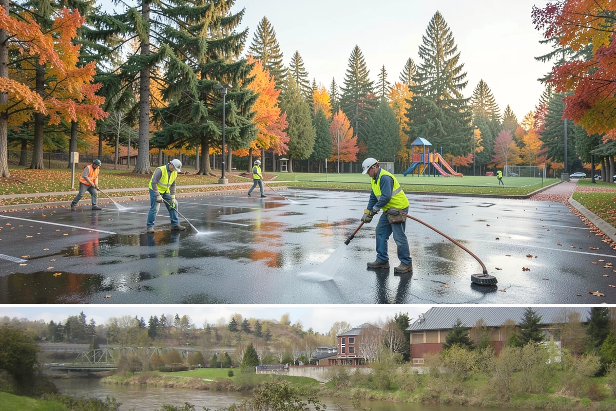 Public Building Janitorial in Tukwila, King County, WA - Demand rises through the wet fall and winter months when tracked-in mud and moisture increase floor and entryway workloads.