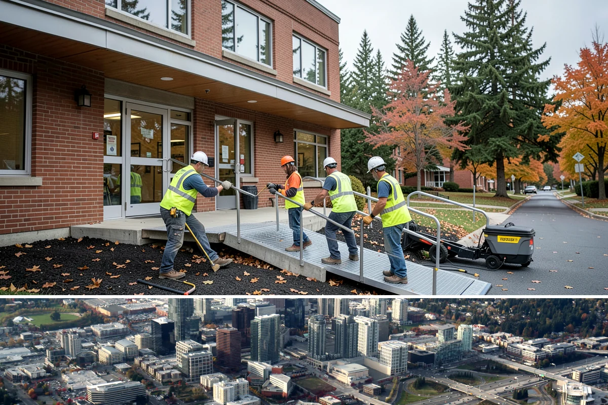 Public Building Maintenance in Bellevue, King County, WA - Demand shifts with the seasons, concentrating on heating in winter and cooling and ventilation in summer.