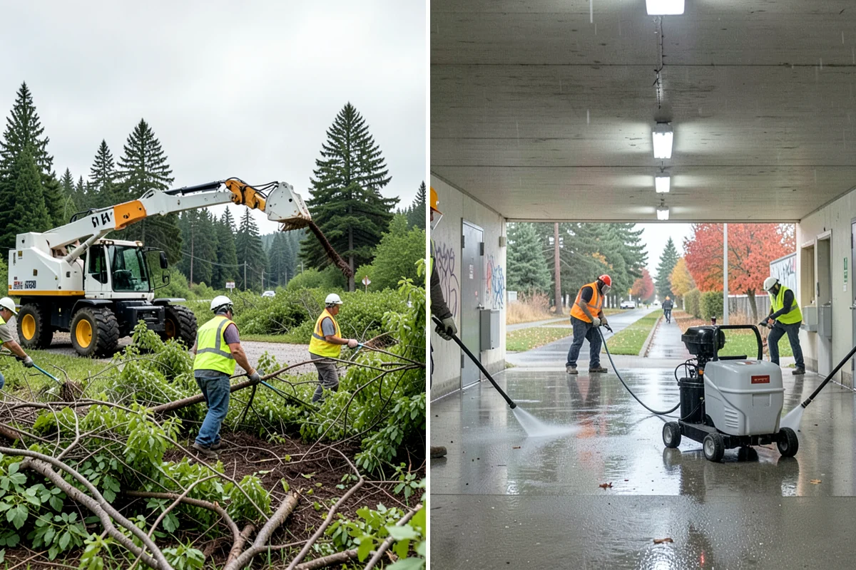Public Building Maintenance in Fircrest, Pierce County, WA - Building walkthrough and deficiency documentation