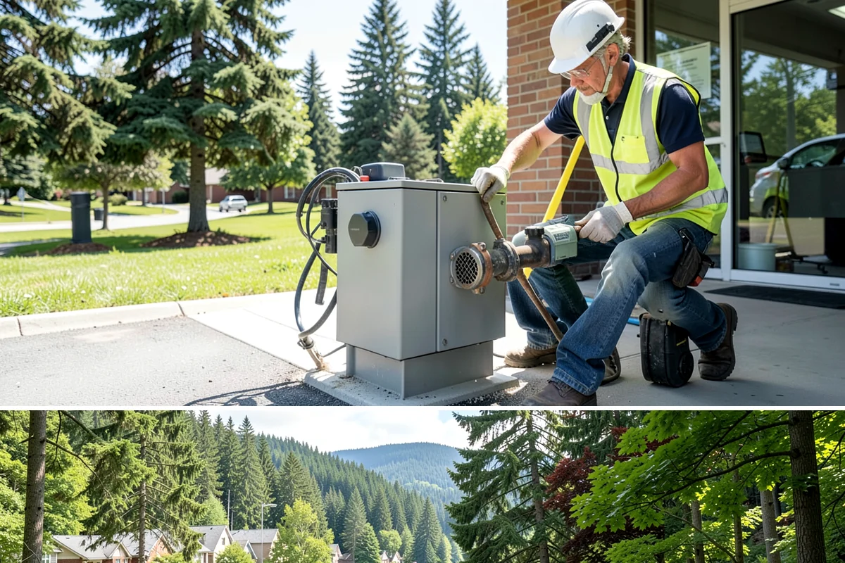 Public Building Maintenance in Lake Forest Park, King County, WA - Demand shifts with the seasons, concentrating on heating in winter and cooling and ventilation in summer.