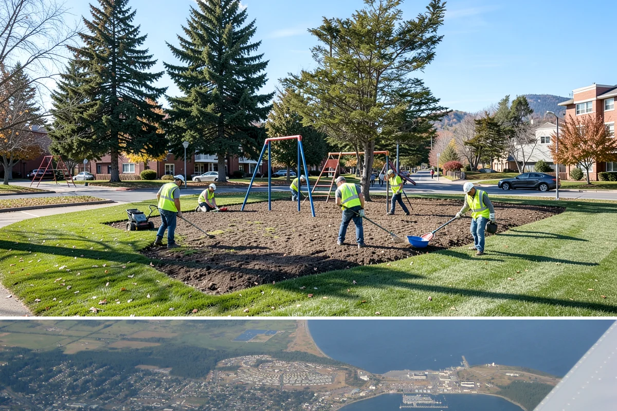 Public Building Maintenance in Oak Harbor, Island County, WA - Demand shifts with the seasons, concentrating on heating in winter and cooling and ventilation in summer.