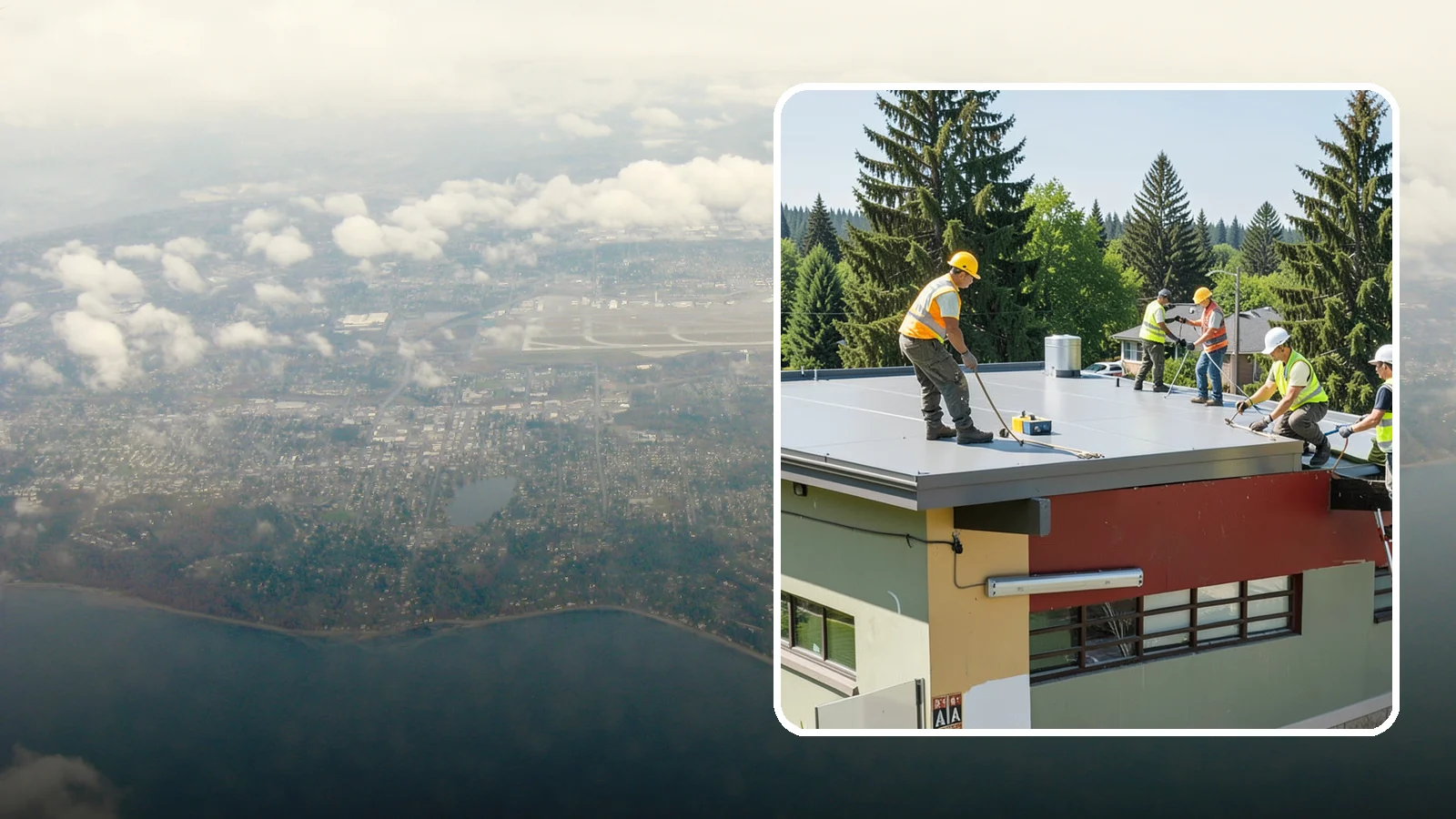 Public Building Roof Maintenance in Burien, King County, WA - Extend roof life across your building portfolio with scheduled inspections, cleaning, and preventive maintenance.