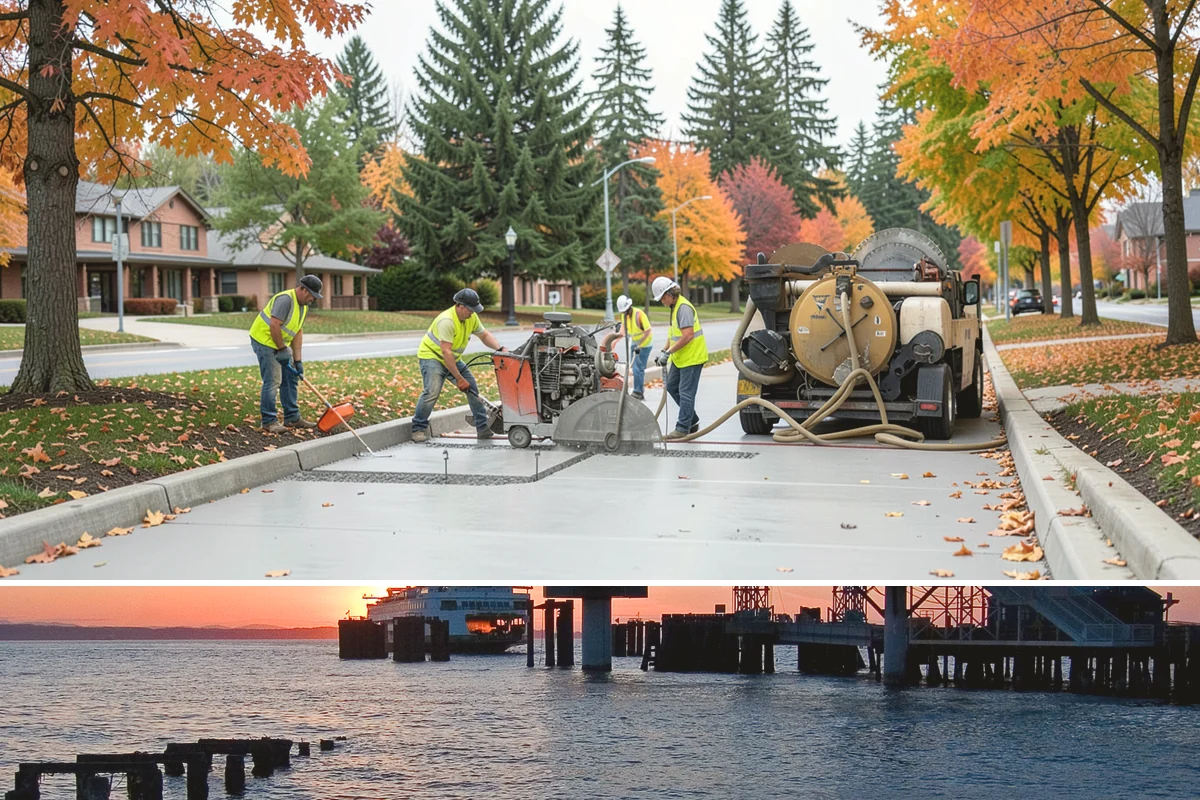 Public Building Roof Maintenance in Edmonds, Snohomish County, WA - Fall and spring service targets the leaf drop and moss growth that Northwest roofs accumulate seasonally.