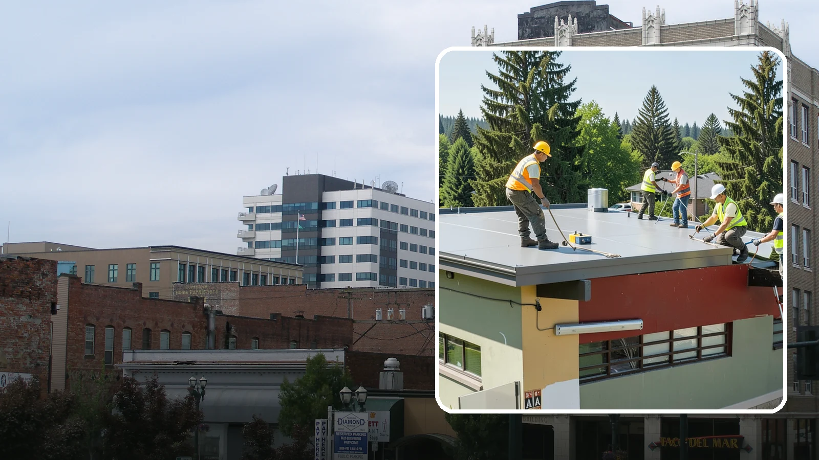 Public Building Roof Maintenance in Everett, Snohomish County, WA - Extend roof life across your building portfolio with scheduled inspections, cleaning, and preventive maintenance.