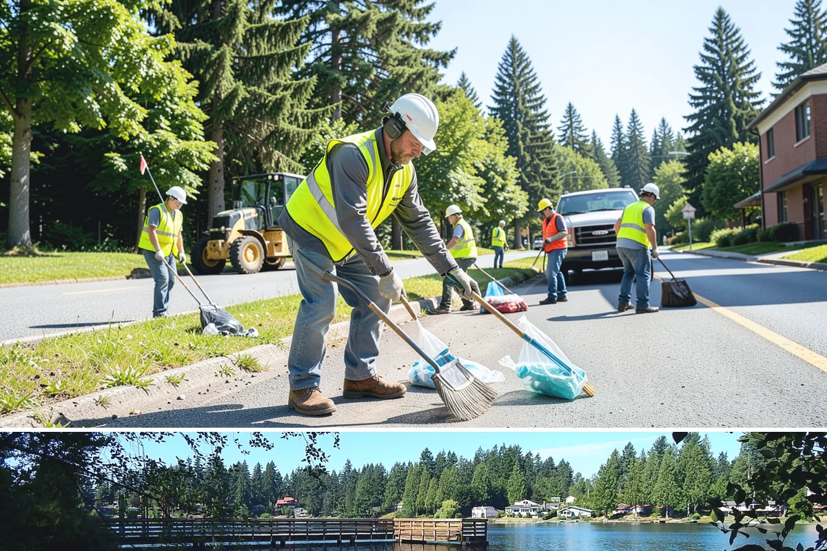 Public Building Roof Maintenance in Federal Way, King County, WA - Fall and spring service targets the leaf drop and moss growth that Northwest roofs accumulate seasonally.
