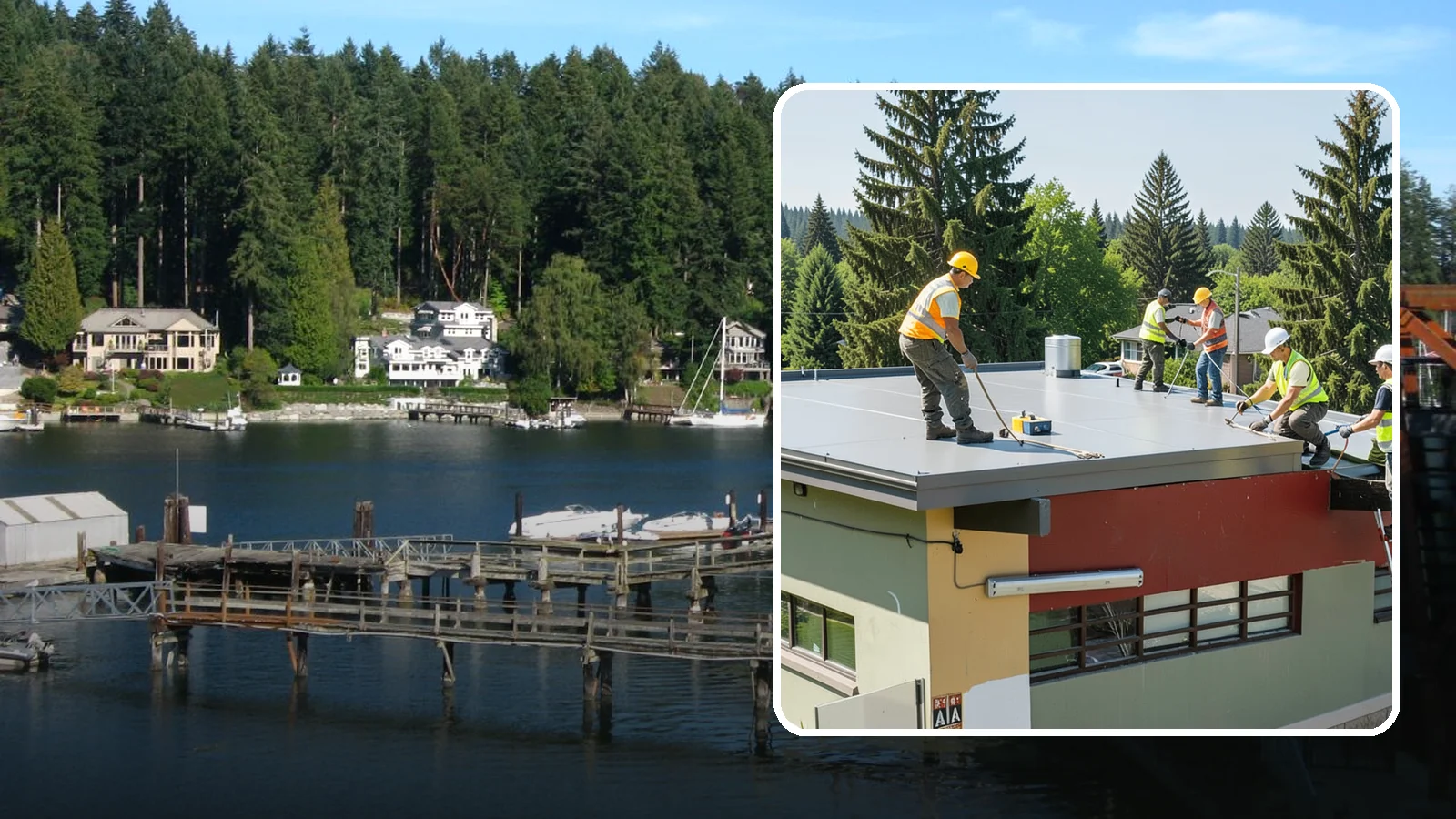 Public Building Roof Maintenance in Gig Harbor, Pierce County, WA - Extend roof life across your building portfolio with scheduled inspections, cleaning, and preventive maintenance.