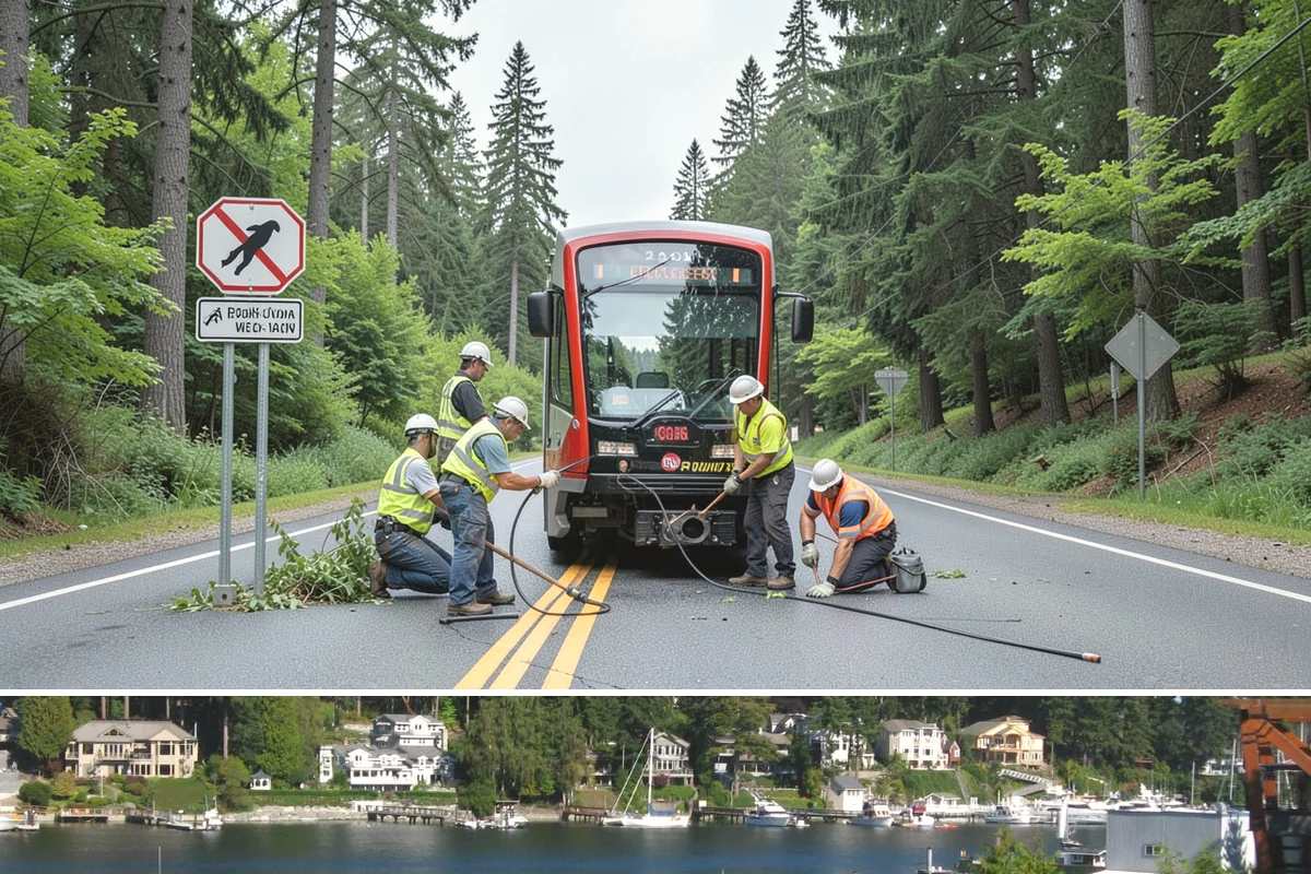 Public Building Roof Maintenance in Gig Harbor, Pierce County, WA - Fall and spring service targets the leaf drop and moss growth that Northwest roofs accumulate seasonally.